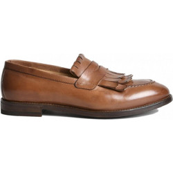 δερμάτινα fringed loafers HENDERSON Κάμελ