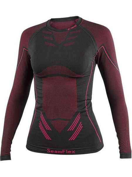 T-shirt CXS SeamFlex LADY γυναικείο ισοθερμικό μαύρο-ροζ
