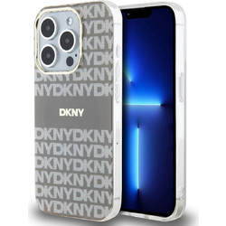 DKNY PC/TPU Repeat Pattern Tonal Stripe Magsafe Case for iPhone 14 Pro Max Beige - (DKHMP14XHRHSEE)