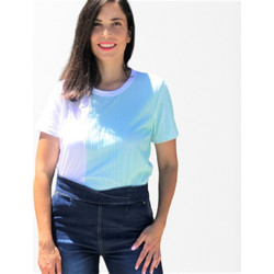 T-Shirt Με Ημιδιαφανές Σχέδιο - Λευκό