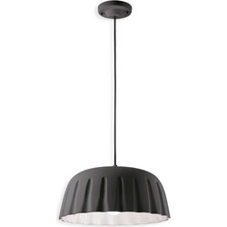 FERRO LUCE Ferro Luce Madame Gres C2570 Anthracite | Κρεμαστό Κεραμικό Φωτιστικό Retro Design (EAN 8056598474329)