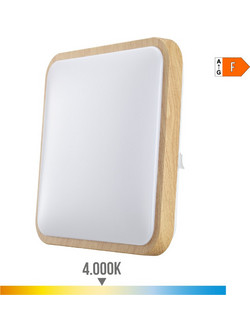 LED πλαφονιέρα 18W τετράγωνη φυσικό λευκό 4000K IP20 με εφέ ξύλου 1820lm/W 32541 EDM