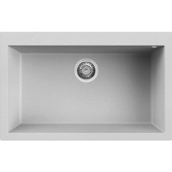 Elleci Quadra 130 Υποκαθήμενος Νεροχύτης Γρανίτη Aluminium 79x50cm
