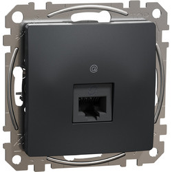 Schneider Sedna Design RJ45 πρίζα CAT6 UTP Ανθρακί - SDD114461