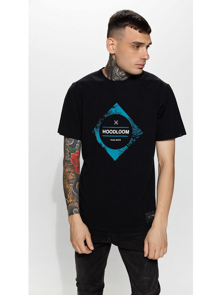 Hoodloom T-shirt με Τύπωμα HL Palmtree Frame - Μαύρο