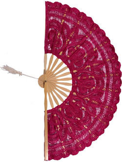 Χειροποίητη βεντάλια (22cm) φούξια