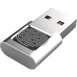 TRU8 Mini USB Fingerprint Security Reader for Windows 11 / 10 Hello (Silver)