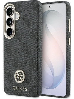 Guess 4G Rhinestone Round Logo Magsafe Case Black (Samsung Galaxy S26)