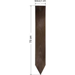 Σετ 10 τμχ πάσσαλοι σανίδα deck 50117 9,5X2,1X75 cm με μύτη-Tesias Group