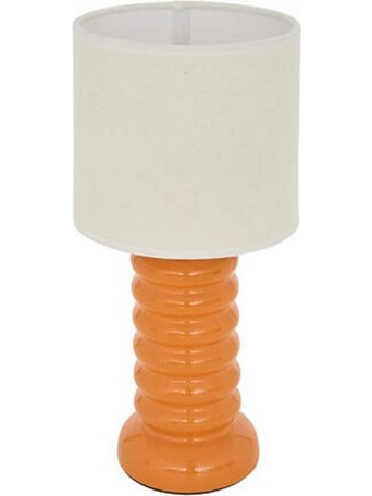 Φωτιστικό επιτραπέζιο πορτοκαλί stoneware Φ15Η33,5cm
