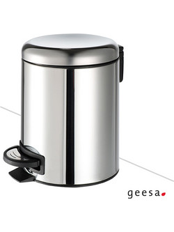 Χαρτοδοχείο Επιδαπέδιο 5l soft-close Geesa Inox Chrome
