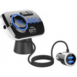 Πομπός Αυτοκινήτου FM Transmitter Bluetooth 5.0+EDR με Θύρα Ταχείας Φόρτισης QC3.0