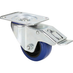 Adam Hall 372091 - Swivel Castor 80 mm με μπλε ρόδα και φρένο - Adam Hall