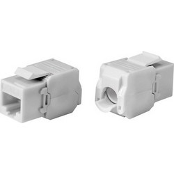 POWERTECH keystone module RJ45 female CAB-N449, Cat.6Α UTP 180 λευκό