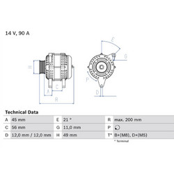 Bosch Γεννήτρια - 0 986 046 090