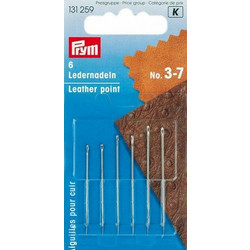 Prym Βελόνες για Δέρμα 6τμχ 131259 Ασημι
