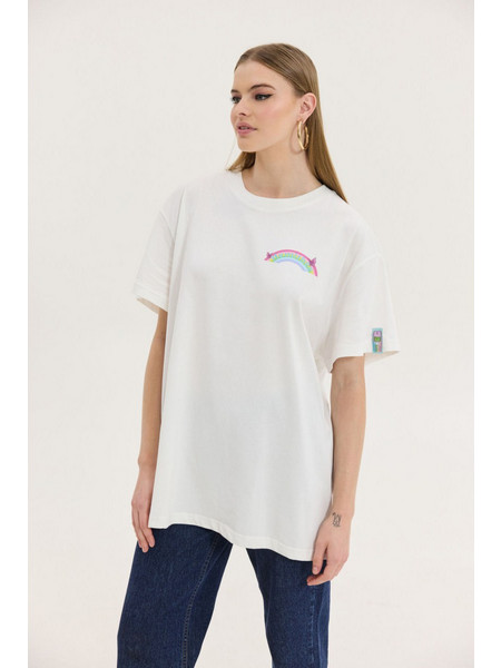 Hemithea Cheetah T-shirt Off White (Pony) - Oversized T-shirt
