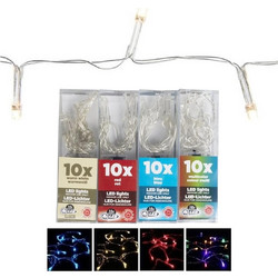 Mastershop X10LED Χριστουγεννιάτικα Λαμπάκια LED Μπαταρίας