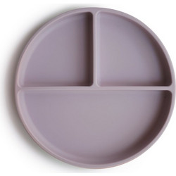 Mushie Πιάτο Σιλικόνης με Χωρίσματα Soft Lilac