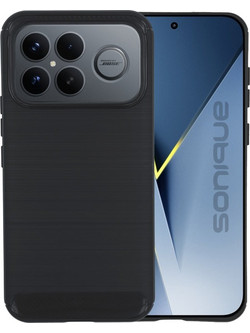 Sonique Carbon Brushed Back Cover Black (Xiaomi Poco F8 Ultra 5G)