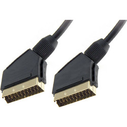 ΚΑΛΩΔΙΟ SCART ΣΕ SCART 1.5m CU OD8 ΕΠΙΧΡΥΣΟ ΜΑΥΡΟ CLB S-01N SUT