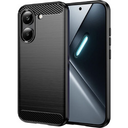 Techsuit Carbon Silicone Back Cover Black (Xiaomi Poco X8 Pro)
