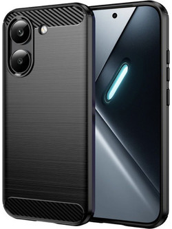 Techsuit Carbon Silicone Back Cover Black (Xiaomi Poco X8 Pro)