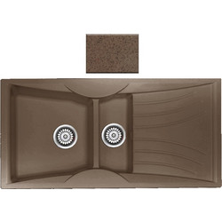 Sanitec Classic 329 Επικαθήμενος Νεροχύτης Γρανίτη Ματ Granite Rust 104x51cm