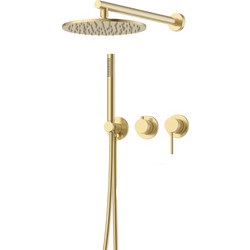Εντοιχιζόμενο Σετ Ντουζ Πλήρες 2 Εξόδων DECO Brushed Gold PVD 2045007650