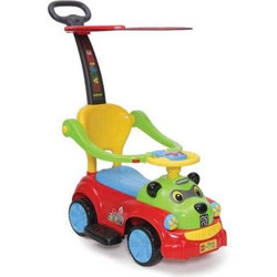 Cangaroo Moni Panda Περπατούρα Ride On Αυτοκινητάκι με Χειρολαβή 18m+ Κόκκινη JY-Z02A