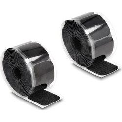 POWERTECH αυτοκόλλητα τύπου Velcro TIES-067 σε ρολό 5m, 45x50mm, μαύρο