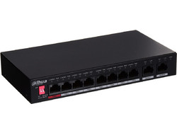 Dahua PFS3010-8ET-96-V2 Unmanaged L2 Switch με 8 Θύρες Ethernet 100Mbps και 2 SFP Θύρες