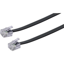 Schwaiger Flat Τηλεφωνικό Καλώδιο RJ11 6P4C 6m Μαύρο (TAL6331533) TAL6331533