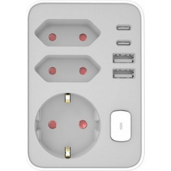 Technik Professional Πρίζα Επέκτασης 3 Θέσεων + 2 x USB-C + 2 x USB-A + Διακόπτης