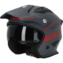 Acerbis Aria Grey / Red Κράνος Μηχανής Jet 1050gr