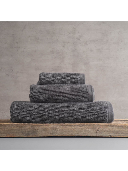 Πετσέτες Essence (Σετ 5τμχ) Dark Grey Ρυθμός Σετ Πετσέτες 70x140cm 100% Βαμβάκι