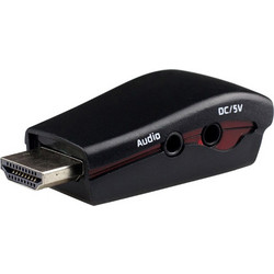POWERTECH αντάπτορας HDMI 19pin σε VGA CAB-H076, audio jack, USB power