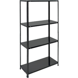 HOME USE μεταλλική ραφιέρα HUH-0200 με 4 ράφια, 75x30x150cm, μαύρη
