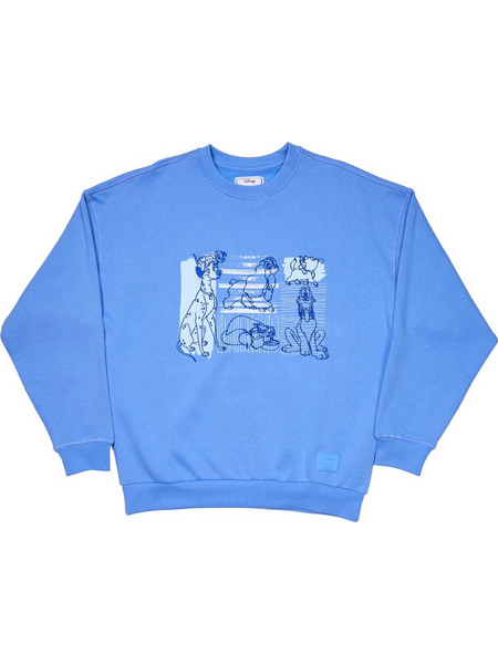 Loungefly Disney: Dogs & Cats Oversized Crewneck Sweatshirt (M)(WDSWC0001M)