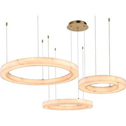 InLight Κρεμαστό φωτιστικό, Alabaster, 65W, 7150 lm, 3CCT (by switch on base)D: 80X6cm-60X6cm-40X6cm(6115-A)