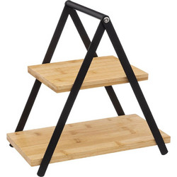 Εταζέρα Διώροφη 07.188881 28x15,6x29,3cm Natural-Black Bamboo