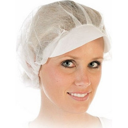 Σκουφάκι με γείσο Non Woven (Με Φιλέ) 100 Τεμ
