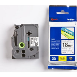 Brother Tze-141 Ταινία Ετικετογράφου 8m x 18mm σε Διάφανο Χρώμα Συμβατή με Brother TZe141