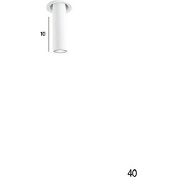 01575 LED Σποτ Οροφής Λευκό 5W 3000K Χωνευτό Άσπρο