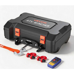 VEVOR Portable Winch Ηλεκτρικό Βαρούλκο 12V 2041 kg με Συνθετικό Σχοινί και Ασύρματο/Ενσύρματο Χειριστήριο DHBXSATVJP45WB0M3001V9