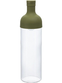 HARIO Cold Brew Tea 750ml Filter Bottle Olive Green - (FIB-75-0G)