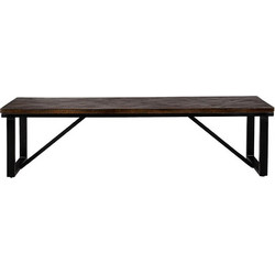 MAIANDROS ΠΑΓΚΑΚΙ ΚΑΦΕ ΣΚΟΥΡΟ ΜΑΥΡΟ 170x45x45cm LIBERTA 16-0713