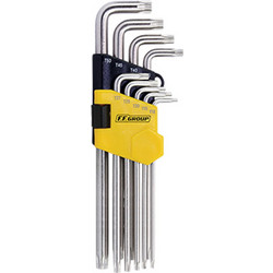 TORX ΣΕΤ ΜΕ ΤΡΥΠΑ ΠΟΛΥ ΜΑΚΡΙΑ 9τμχ (T10-15-20-25-27-30-40-45-50) FF GROUP (34756)