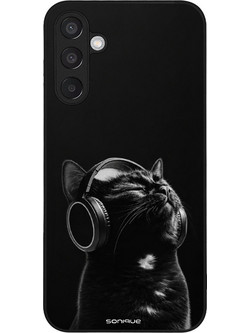 Sonique Men's Edition Θήκη με Σχέδιο «Audio Kitten - Black» (Samsung Galaxy M15 5G)