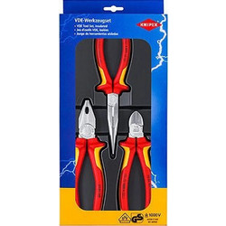 Knipex Σετ Πένσες Ίσιες Ηλεκτρολόγου Μήκους 180mm 3τμχ 00 20 12